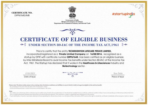 80-IAC Certificate